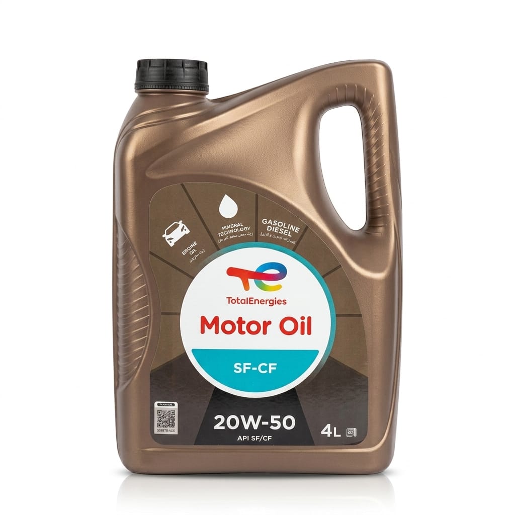 زيت محرك توتال إنرجيز (TotalEnergies Motor Oil) لزوجة 20W-50 - عبوة 4 لتر
