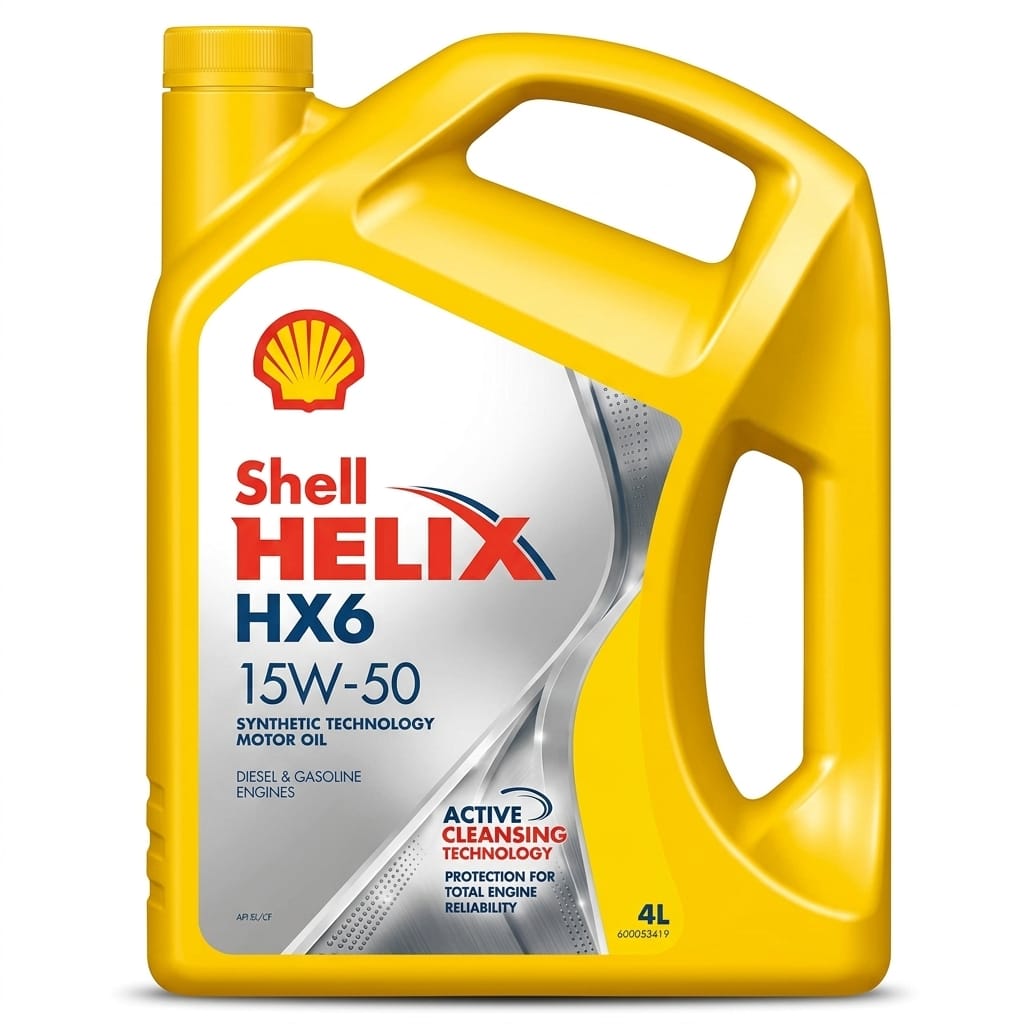 زيت محركات شيل هيلكس Shell Helix HX6 15W-50 تقنية تخليقية - سعة 4 لتر