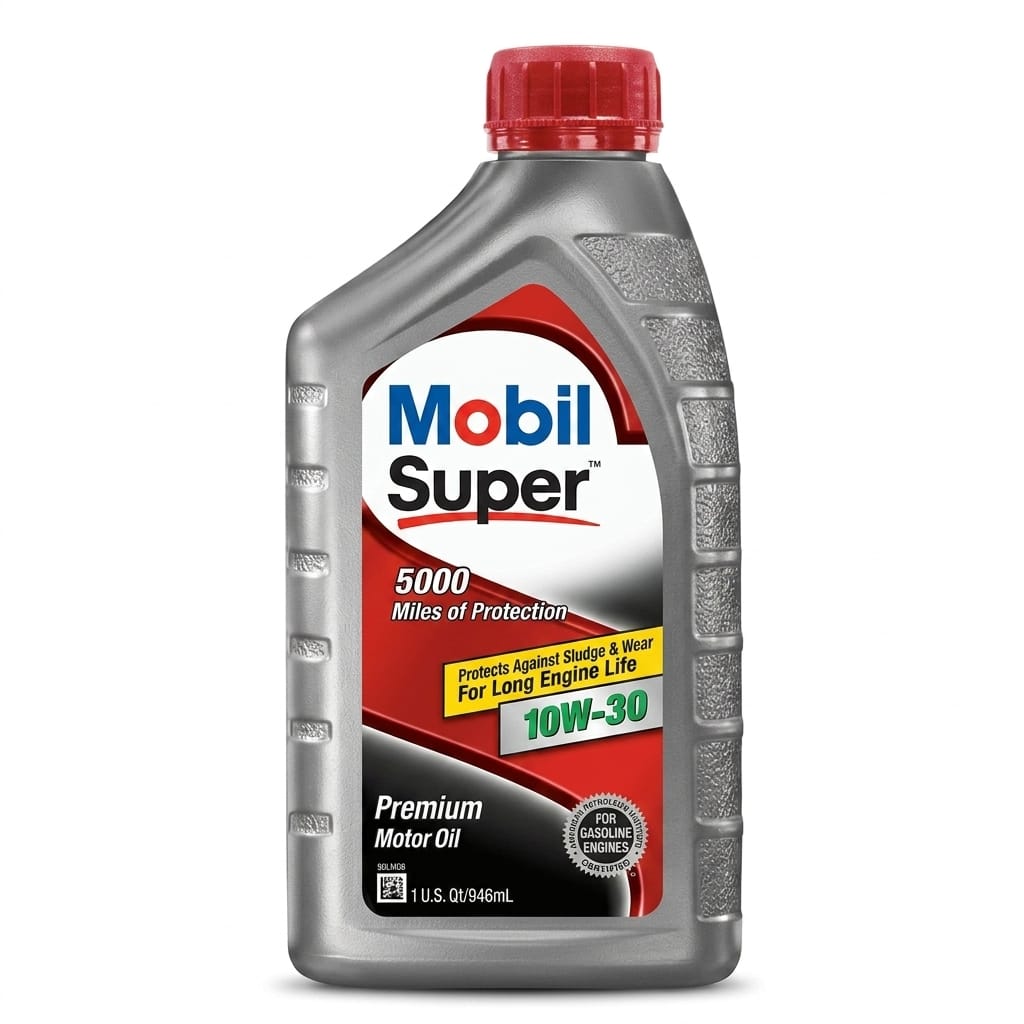  زيت محرك موبيل سوبر 5000 لزوجة 10W-30 - Mobil Super 5000 Premium Motor Oil