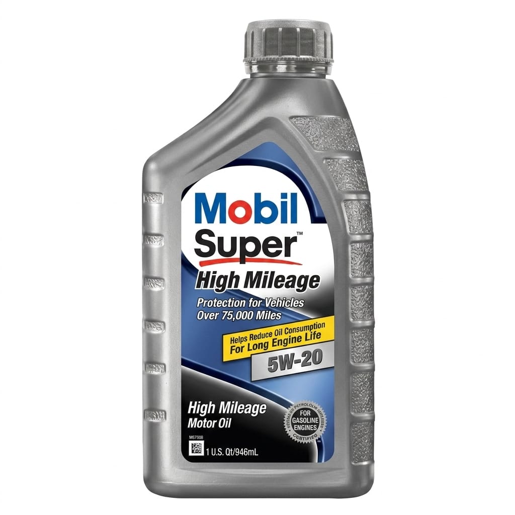  زيت محرك موبيل سوبر للمسافات الطويلة لزوجة 5W-20 - Mobil Super High Mileage 5W-20 Motor Oil