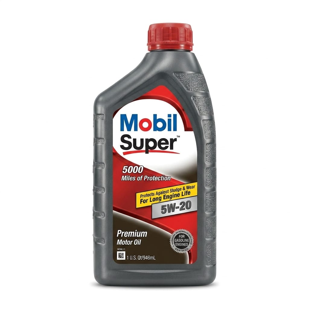  زيت محرك موبيل سوبر 5000 لزوجة 5W-20- Mobil Super 5000 Premium Motor Oil