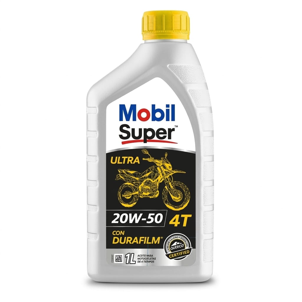 زيت موتور موبيل سوبر ألترا 4T 20W-50 للدراجات النارية - 1 لتر