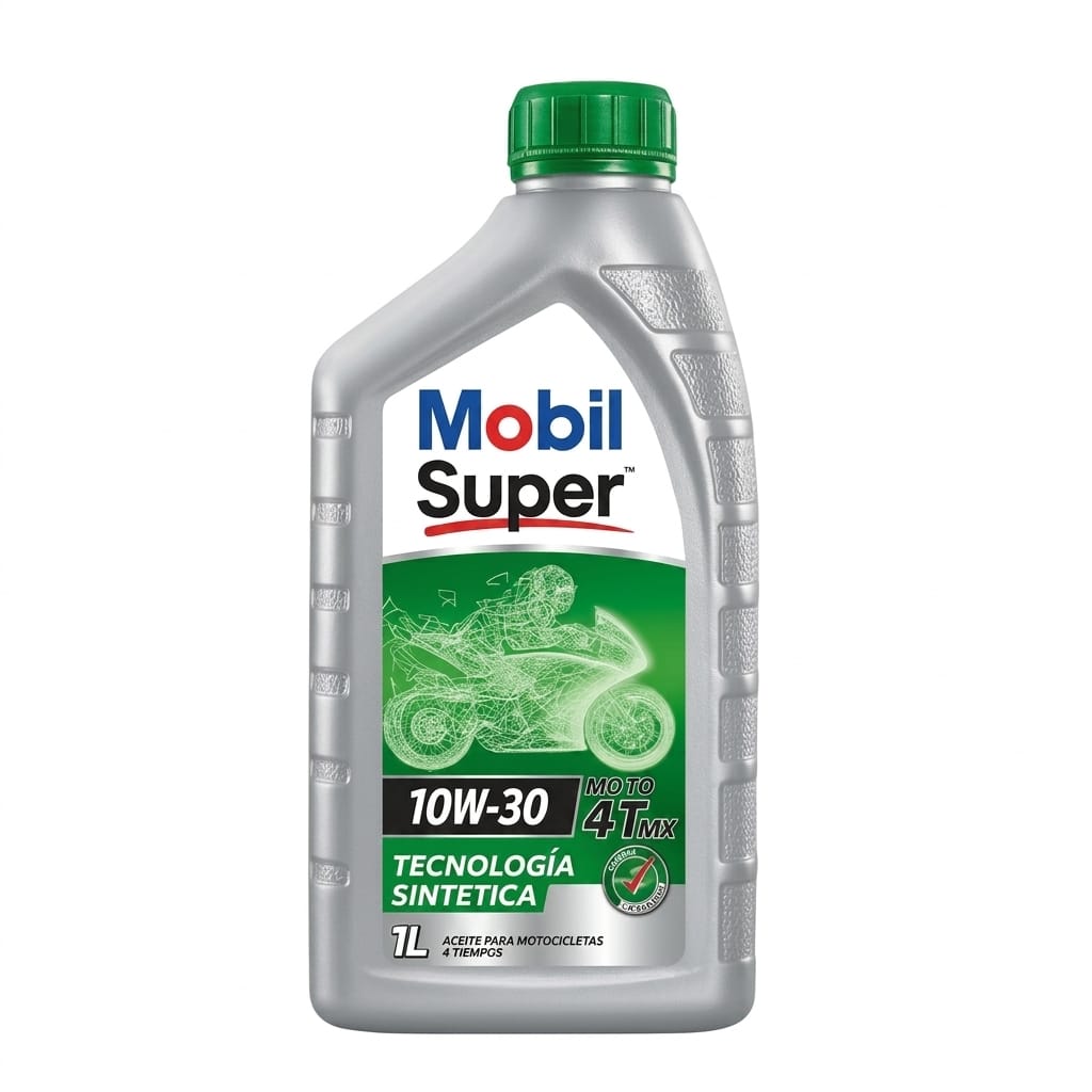 زيت موتور موبيل سوبر تكنولوجية تخليقية Mobil Super Moto 4T MX | لزوجة 10W-30 - عبوة 1 لتر