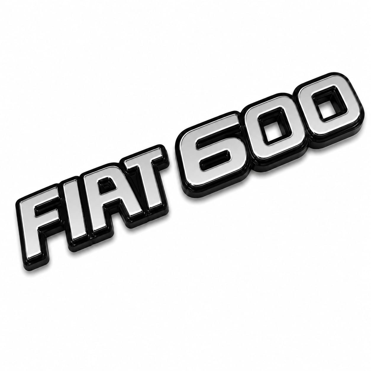 شعار Fiat 600 ثلاثي الأبعاد-تصميم عصري