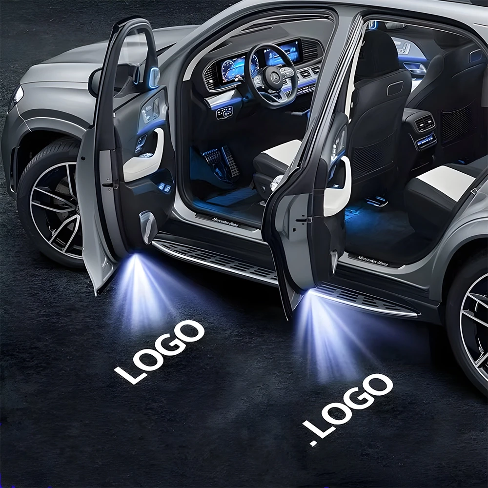طقم إضاءة ترحيبية لباب السيارة (2 قطعة) - بروجيكتور لوجو LED ماركة Audi