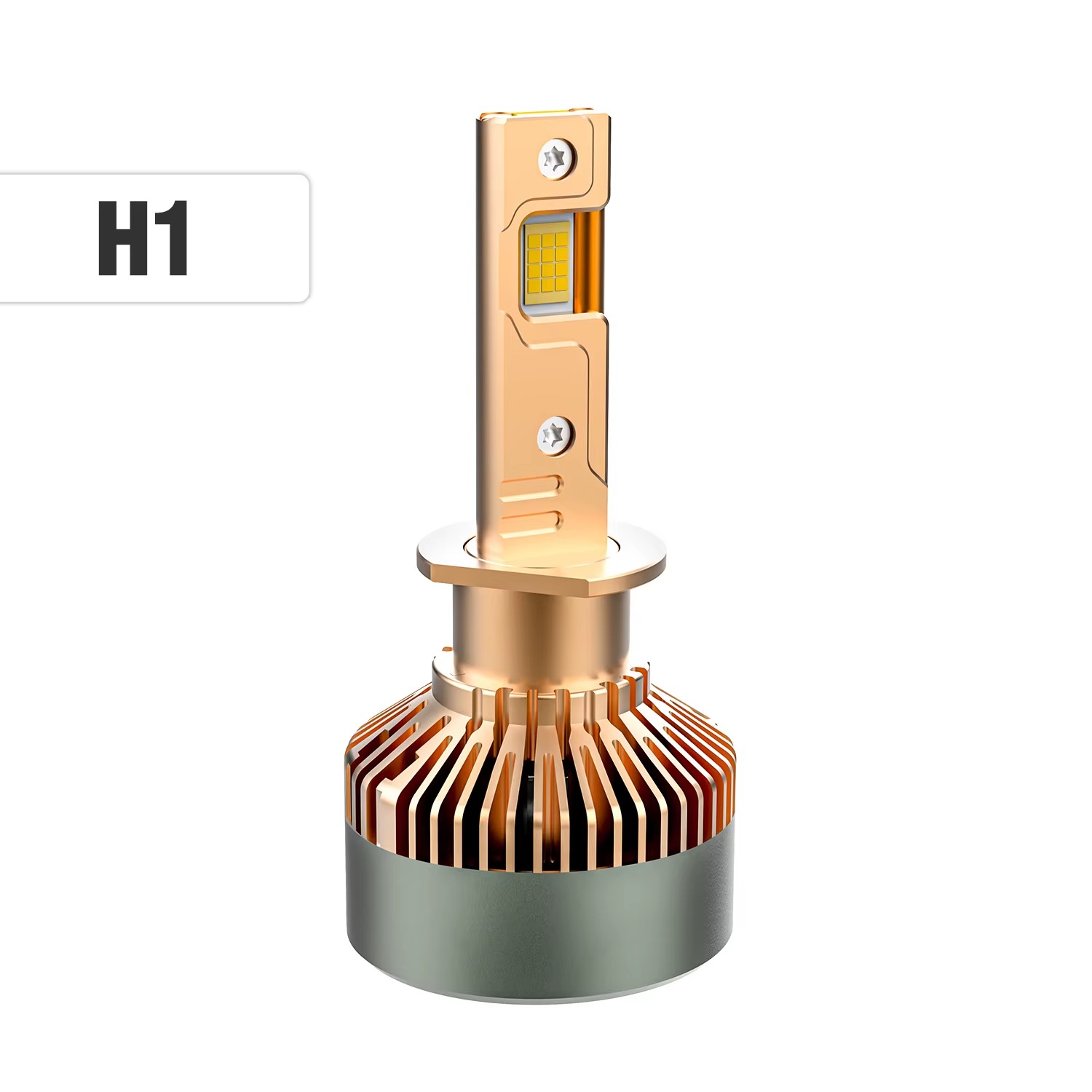 طقم لمبات ليد K20 للسيارات - قوة 65W وإضاءة 6500LM - أبيض  6000K - مقاس H1